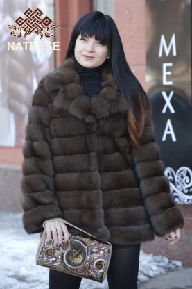 Barguzin sable fur jacket Royal 70 cm